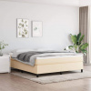 vidaXL Posteľný rám boxspring s matracom krémový 180x200 cm látka