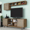 TV skrinka / Obývacia stena Inci - Walnut, Cream
