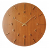 ELEGANTNÉ DREVENÉ HNEDÉ NÁSTENNÉ HODINY JVD HC701.1 70 cm ZLATÉ RUČIČKY
