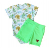 Body kr. rukáv + kraťasky s vreckami 2D sada, Cestovateľ, G-baby, zelené, veľ. 74 G-baby
