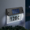 Solárne osvetlenie čísla domu - priehľadné plexi - studená biela LED - 22 x 16,5 x 5 cm