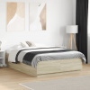Rám postele s LED osvětlením dub sonoma 120 x 190 cm kompozit Hnědá 3209655