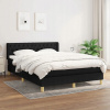 Posteľný rám boxspring s matracom čierny 140x200 cm látka