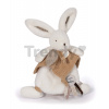 Plyšový zajačik Bunny Happy Wild Doudou et Compagnie hnedý 25 cm v darčekovom balení od 0 mes