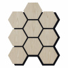 Akustický panel s dřevěnou dýhou - Hexagon - dekor dub svetlý | 79,8×66 cm | ALFIstyle.cz