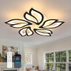LED stropná lampa luster čierny moderný 45W s diaľkovým ovládaním