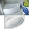 Besco CORNEA COMFORT 140x80/150x100 asymetrická zaoblená akrylátová rohová vaňa