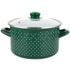Hrniec, kastrol - Retro smalt hrniec 20 cm 4,1 l zelený indukčné (Hrniec, kastrol - Retro smalt hrniec 20 cm 4,1 l zelený indukčné)