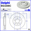 DELPHI Brzdový kotúč DELPHI BG3208C