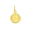 Zlatý okrúhly prívesok s Pannou Máriou