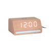 LED hodiny-budík 6078WD Karlsson s nabíjačkou smartfónov 16cm