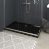 vidaXL Obdĺžniková sprchová vanička z ABS čierna 70x120 cm - Čierna - 63595-18458
