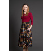 Zavinovacia sukňa tartan Alica okrová - XS/S