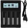 Nabíjačka batérií s LCD displejom, 4 sloty pre 18650, 26650, 16340