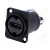Adaptér HDMI zásuvka x2 stíněný zlacený Barva černá