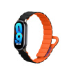 kwmobile řemínek kompatibilní s Xiaomi Mi Band 10 / Mi Band 9 / 8 - Silikonový Magnetic Closure - 14 - 22 cm - černá / oranžová