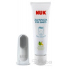 nuk Detská Zubná Pasta + Náprstok bez fluoridu, príchuť jablka a banánu, 40 ml + silikónový náprstok na čistenie, 1x1 set