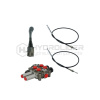 Sada 2 sekciový hydraulický rozdeľovač Galtech 60L/min + joystick bez tlačidla + dva lanka