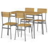 Autronic BONTEC Jedálenský set so 4 stoličkami, 110x70x76cm, mdf, divoký dub, AUT-O2156 OAK Farba: Hnedá