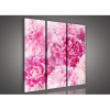 Obraz na plátne viacdielny - OB3116 - Ružové kvety 90cm x 80cm - S6