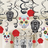 Závesné špirály Halloween - Day of the dead 30 ks