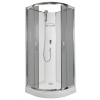 ARTTEC BRILIANT 90 x 90 cm - Sprchový box model 1 sivé sklo PAN04695