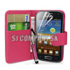 Kožený obal Samsung Galaxy Ace 2 – Wallet – ružová