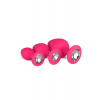 Easytoys Anal Collection Silicone Butt Plug with Diamond