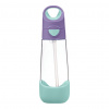 b.box Fľaša na pitie so slamkou 600 ml - lilac pop