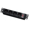 Rozvodný panel LEXI-Net 4x230V, vypínač, indikátor napätia, kábel 1,8m, 1U