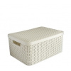 CURVER úložný box RATTAN M, 39,3 x 29,3 x 18,7 cm, biely, 03618-885