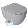 Isvea INFINITY závesná WC misa, Rimless, 36,5x53cm, stone grey SPH 10NF02004-2V