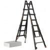 LittleGiant Hliníkový rebrík LEVELER PRO™, 4 x 6 kĺbový výsuvný s výškovo nastaviteľnými n
