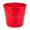 KesTek Plastové vedro s kovovou rúčkou červené 10 L HEM10R