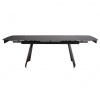 SIGNAL MEBLE Jedálenský stôl rozkladací BACARDI, čierny mat/čierny mat keramika