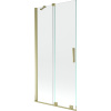 Mexen Velar vaneľová zástena 2-krídlová posuvná 95 x 150 cm, transparentná, zlatá - 896-095-000-01-50