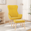 Relaxačné kreslo s podnožkou horčicovo-žlté látka-ForU-3097889