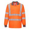 PORTWEST HI-VIS S277 / Funkčná reflexná polokošeľa, dl. rukáv - HV oranžová L