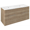Sapho CIRASA umývadlová skrinka s dvojitým umývadlom 121x66x46cm, dub alabama strip CR121-2322-21