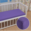 Detské froté napínacie prestieradlo do postieľky FR-013 Fialové 70 x 140 x 10 cm - do postieľky
