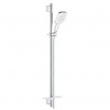 Sprchový set Grohe SmartActive 130 Cube so sprchovou tyčou, Moon White 26586LS0