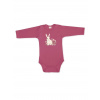 Detské body SWEET BUNNY s dlhým rukávom - 068 - Tmavá ružová