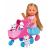 Simba Toys Evi Love - Panenka Evička s kočárkem pro kočičky