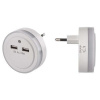 LED nočné svetlo P3313 do zásuvky s 2×USB