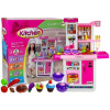 LEAN TOYS Kuchyňa s vodovodným kohútikom a príslušenstvom - ružová