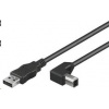 PremiumCord ku2ab3-90 USB 2.0, A-B, se zahnutým USB-B konektorem 90°, 3m