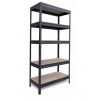 Drabest REGÁL PREMIUM 180X90X40 5 políc - čierna/svetlý orech Drabest