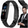 Náramok pre xiaomi mi band 5/6 náramok opasok čierny oceľ elegantný luxus