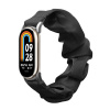 kwmobile Watch řemínek kompatibilní s Xiaomi Mi Band 10 / Mi Band 9 / 8 - černá Scrunchie Watch Band - 14 - 19 cm