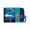 Xmass set Gillette UEFA Champions League Special Edition ProGlide pánsky holiaci strojček, 4 hlavy + gél na holenie Fusion Sensitive 200ml + kozmetická taštička